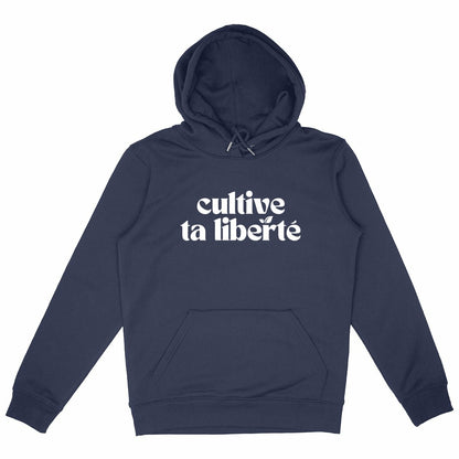 Sweat à capuche Epais Unisexe Couleurs - Cultive ta liberté - face_marine