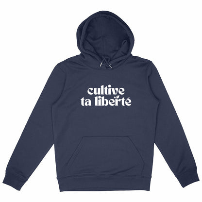 Sweat à capuche Epais Unisexe Couleurs - Cultive ta liberté - face_marine